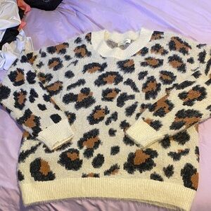 Cozy Leopard Print Sweater